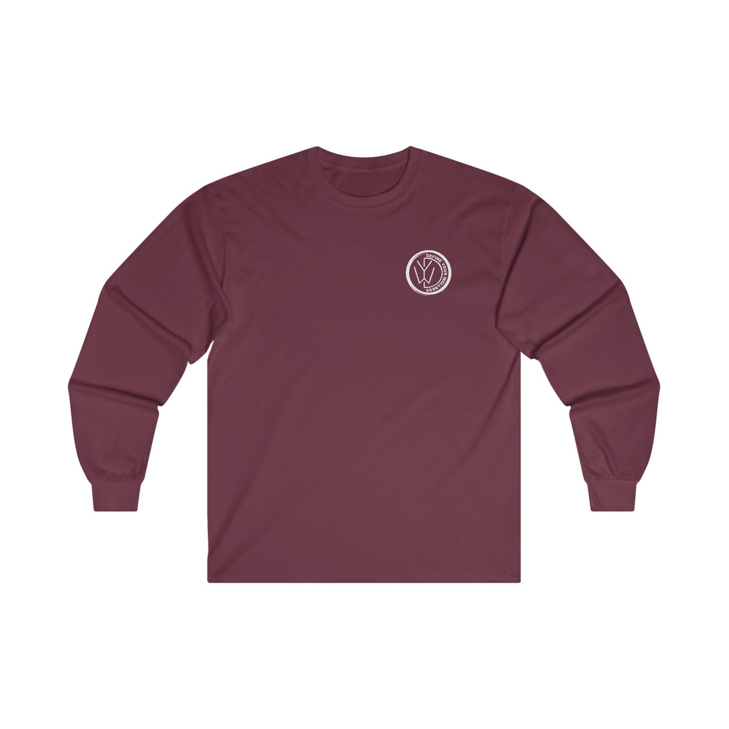 Define Your Wellness - Unisex Ultra Cotton Long Sleeve Tee Front & Back- 8 colors