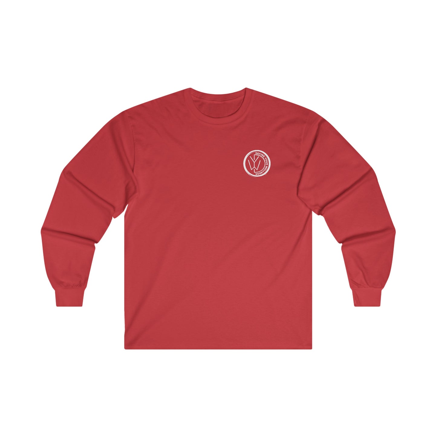 Define Your Wellness - Unisex Ultra Cotton Long Sleeve Tee Front & Back- 8 colors