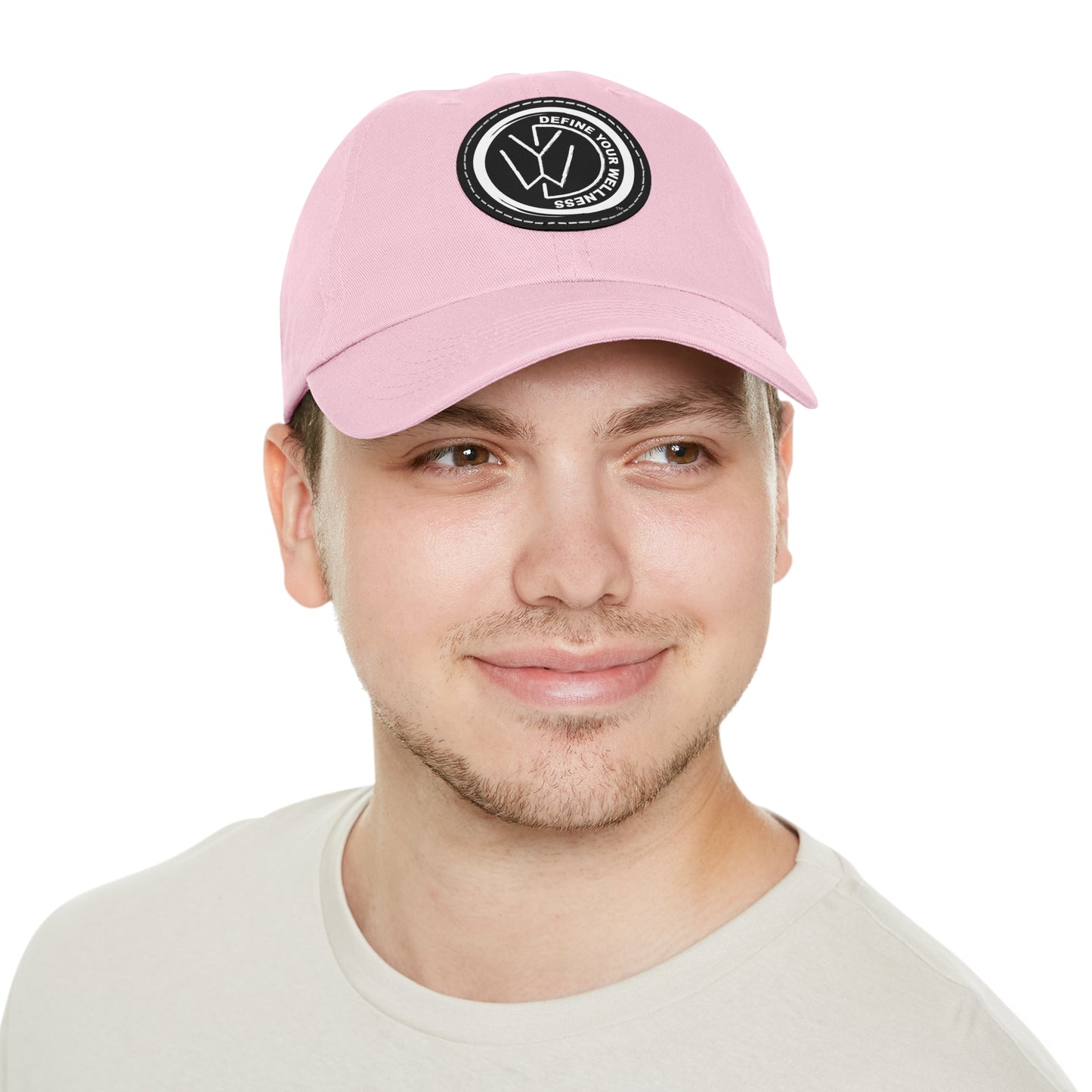 Define Your Wellness - Dad Hat with Leather Patch (Round) - 18 color combinations
