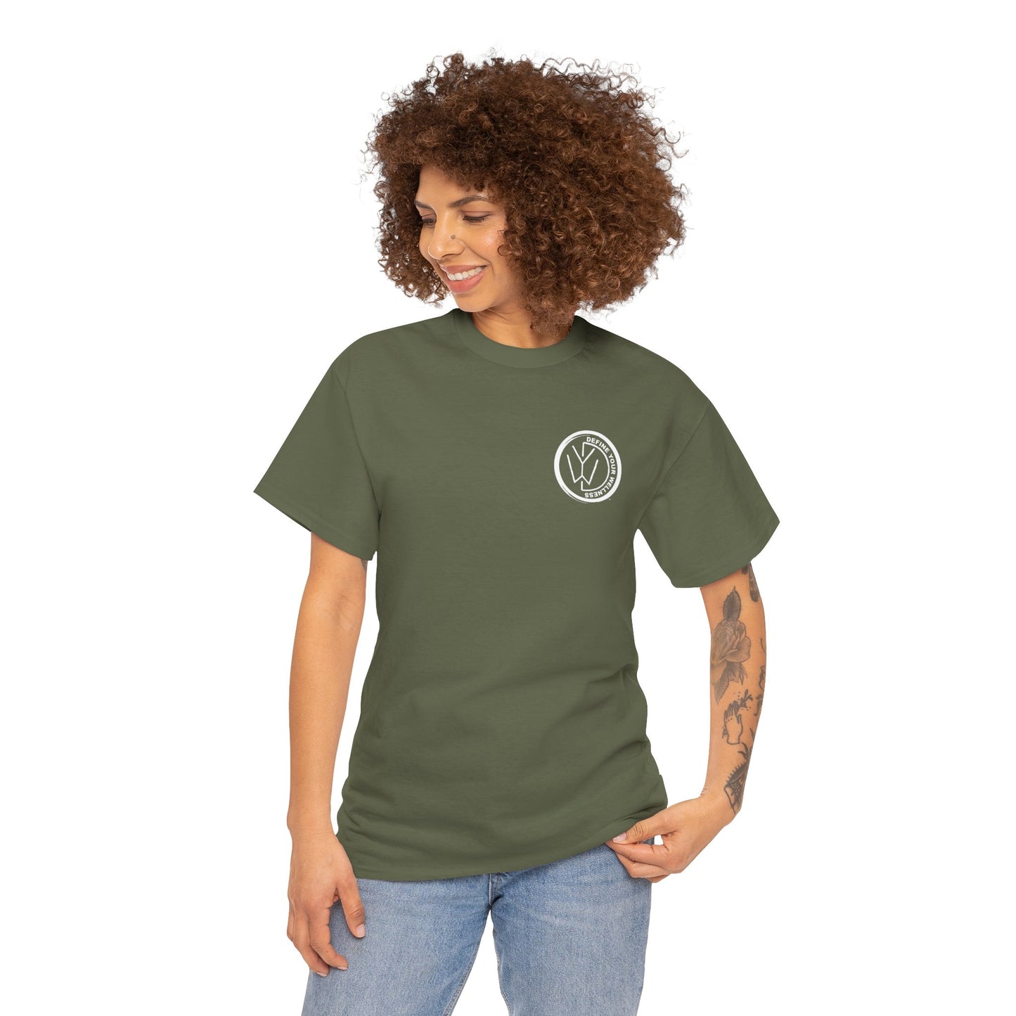Define Your Wellness - Unisex Heavy Cotton Tee - 13 colors, front & back