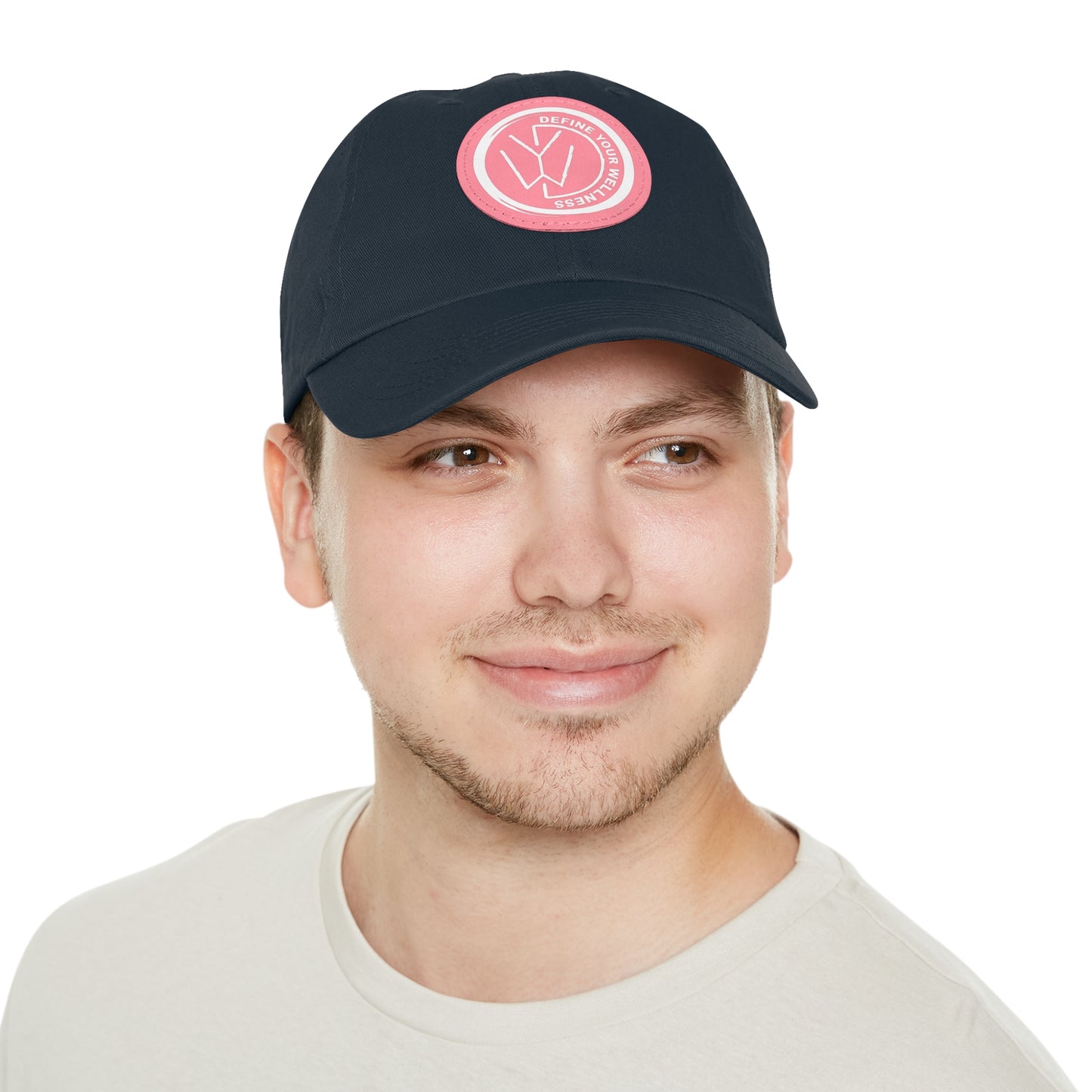Define Your Wellness - Dad Hat with Leather Patch (Round) - 18 color combinations