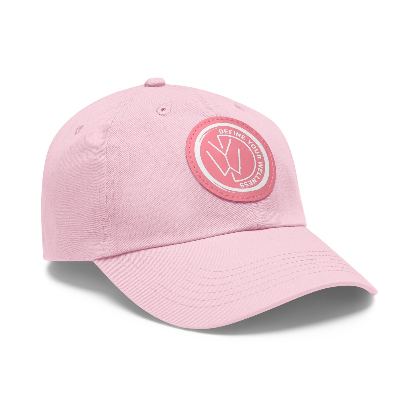 Define Your Wellness - Dad Hat with Leather Patch (Round) - 18 color combinations