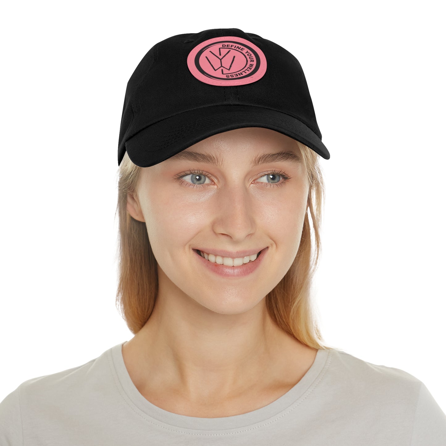 Define Your Wellness - Dad Hat with Leather Patch (Round) - 9 color combinations