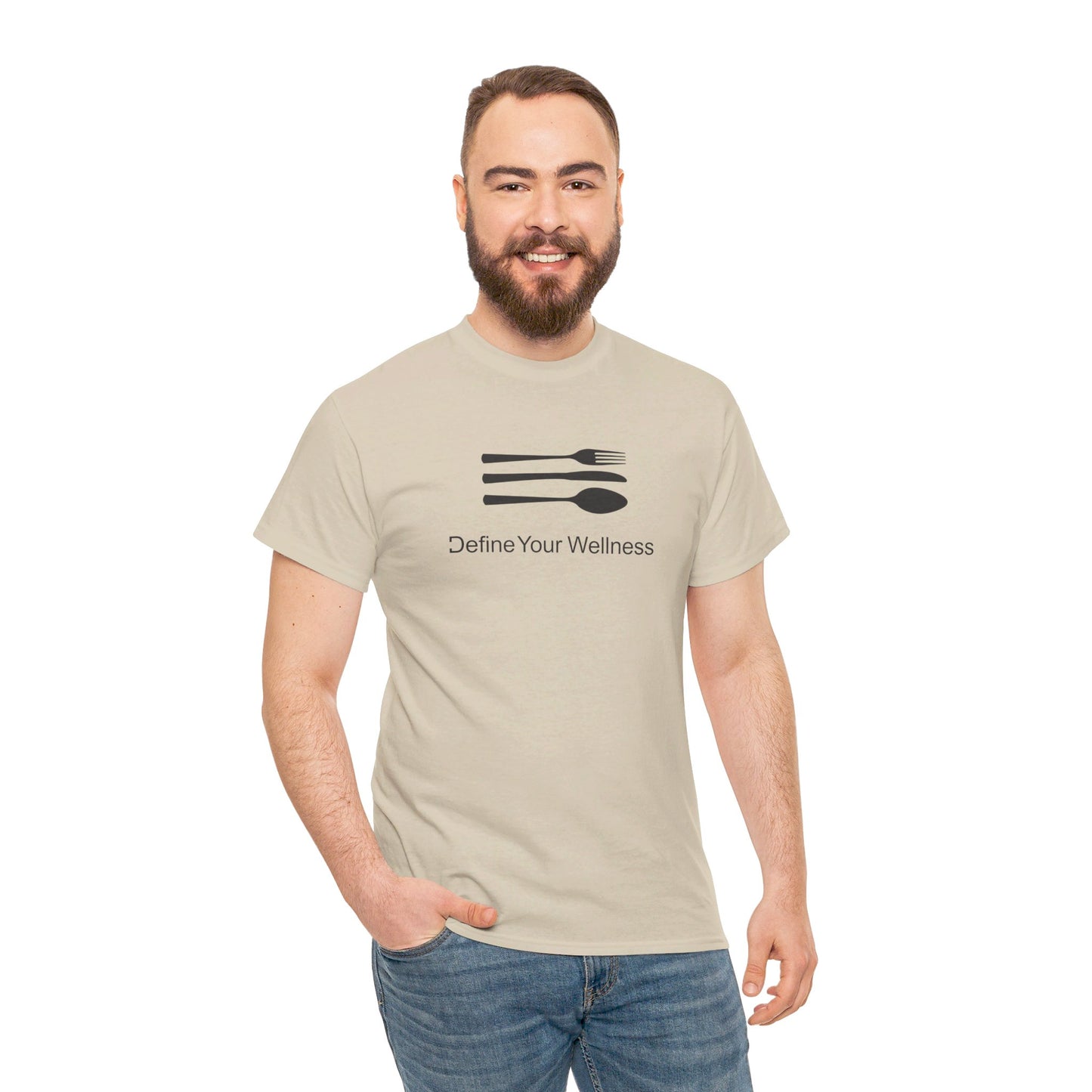 The Love of Cuisine - Define Your Wellness - Unisex Heavy Cotton Tee - 7 colors - front and back