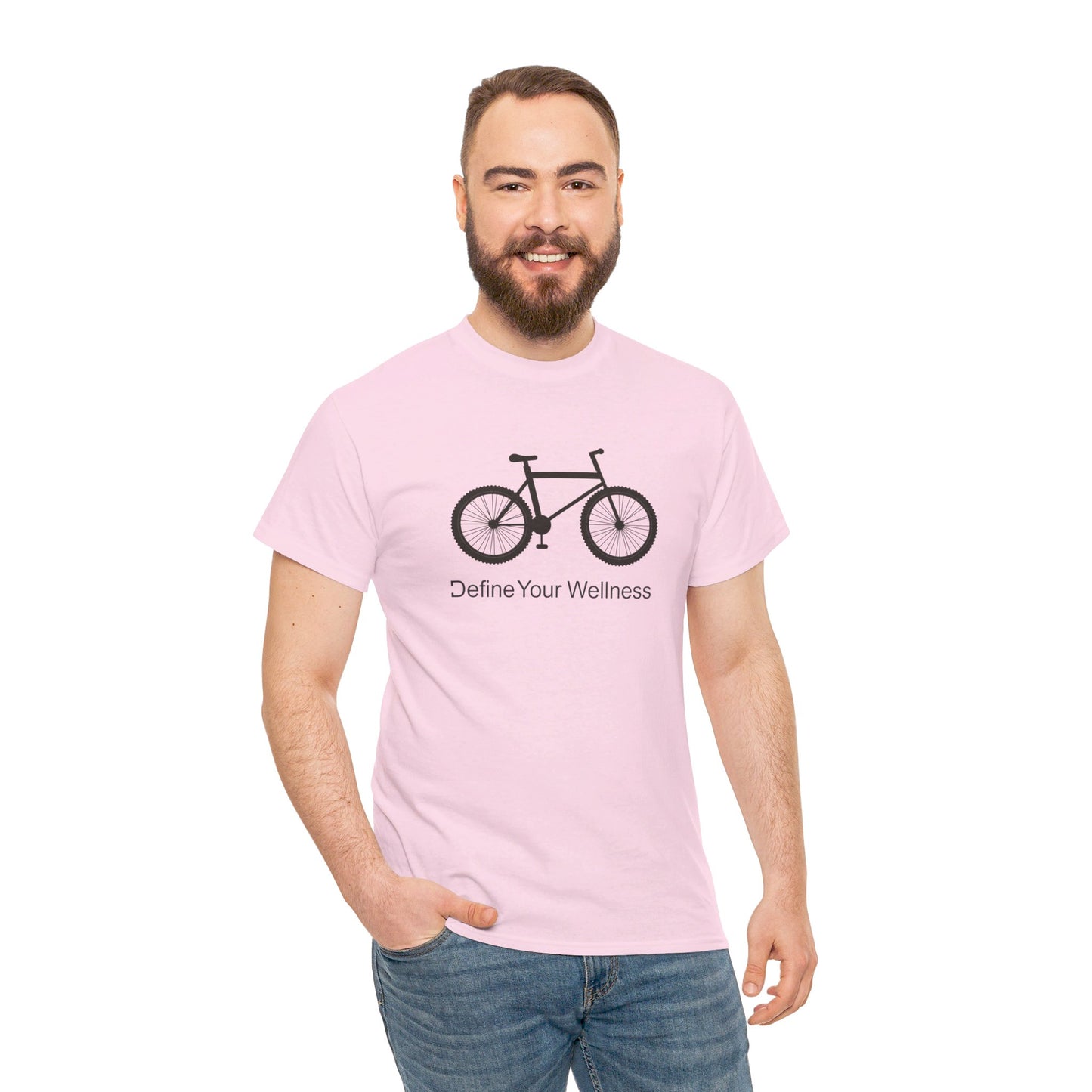 Bike - Define Your Wellness - Unisex Heavy Cotton Tee - 7 colors - front and back