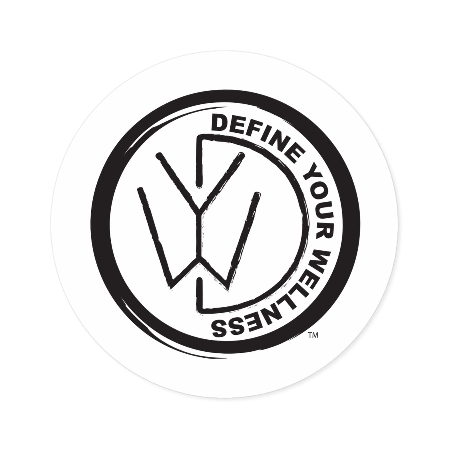Define Your Wellness - Round Stickers, Indoor\Outdoor