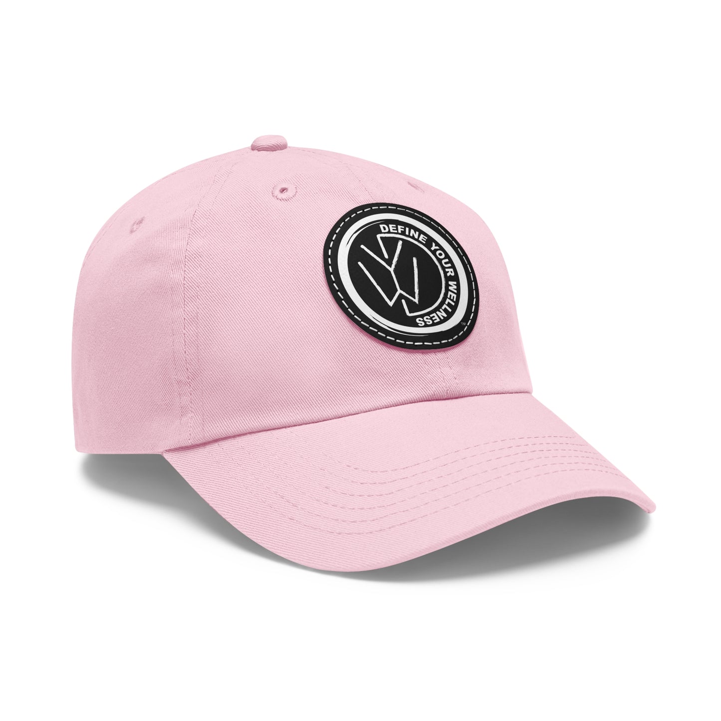 Define Your Wellness - Dad Hat with Leather Patch (Round) - 18 color combinations