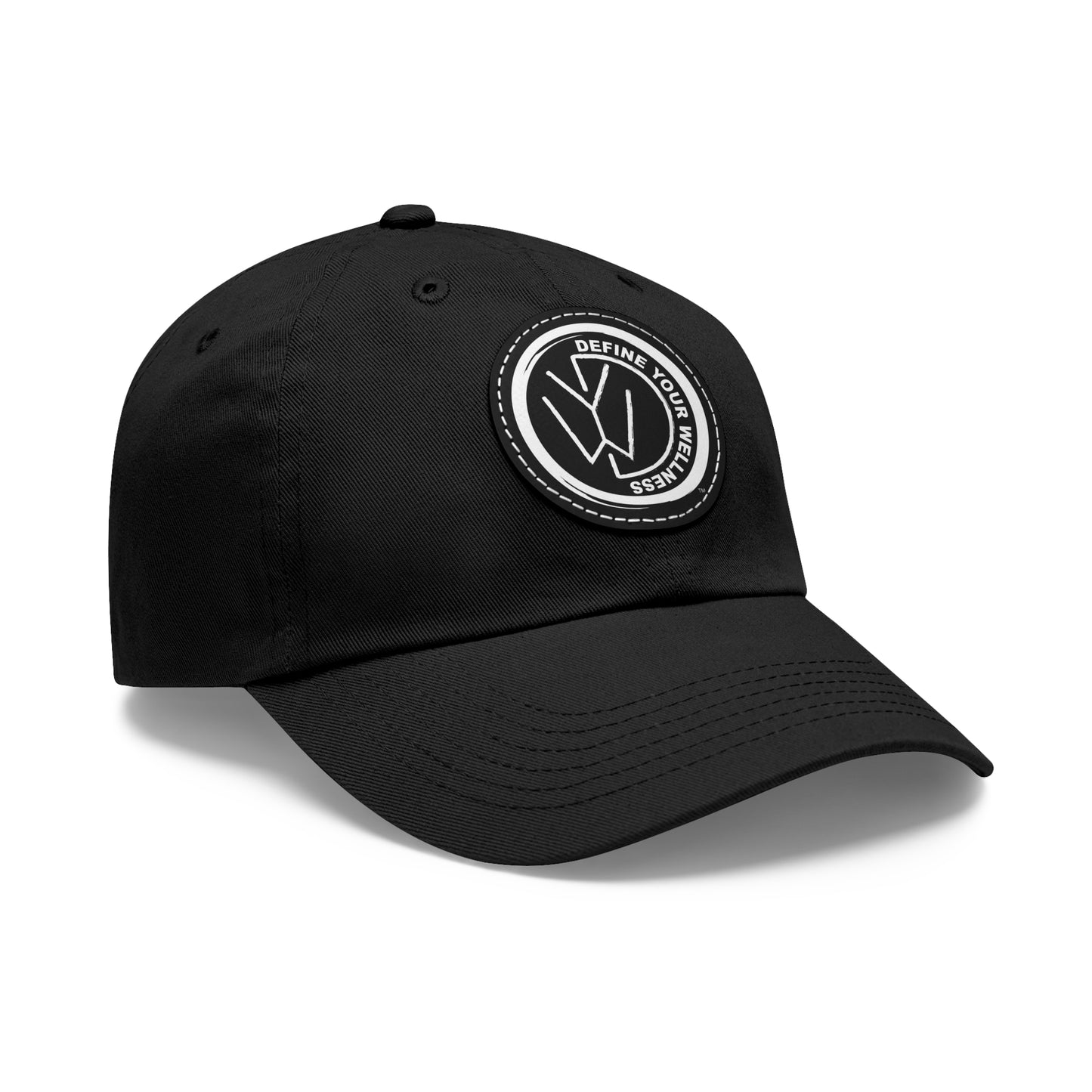 Define Your Wellness - Dad Hat with Leather Patch (Round) - 18 color combinations