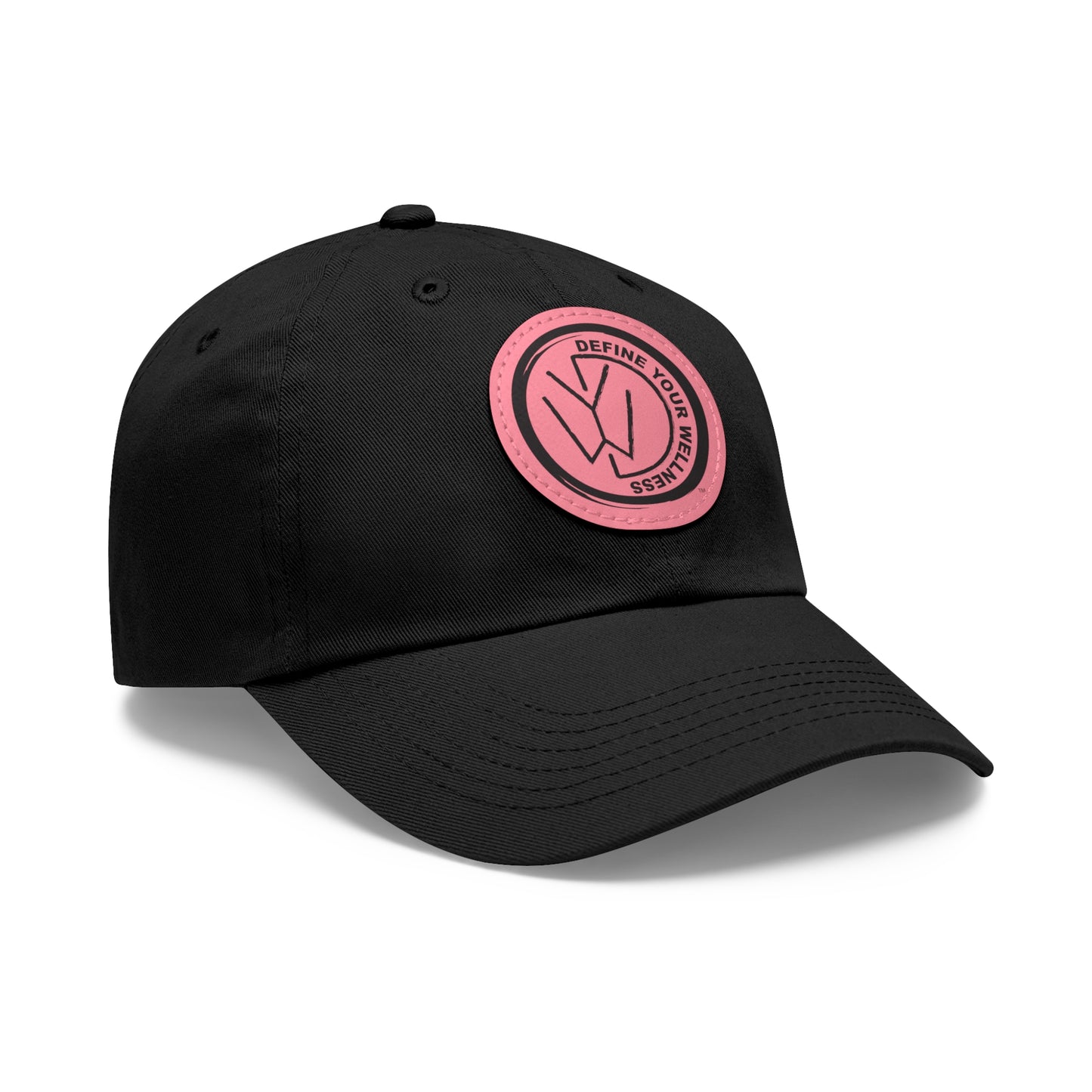 Define Your Wellness - Dad Hat with Leather Patch (Round) - 9 color combinations