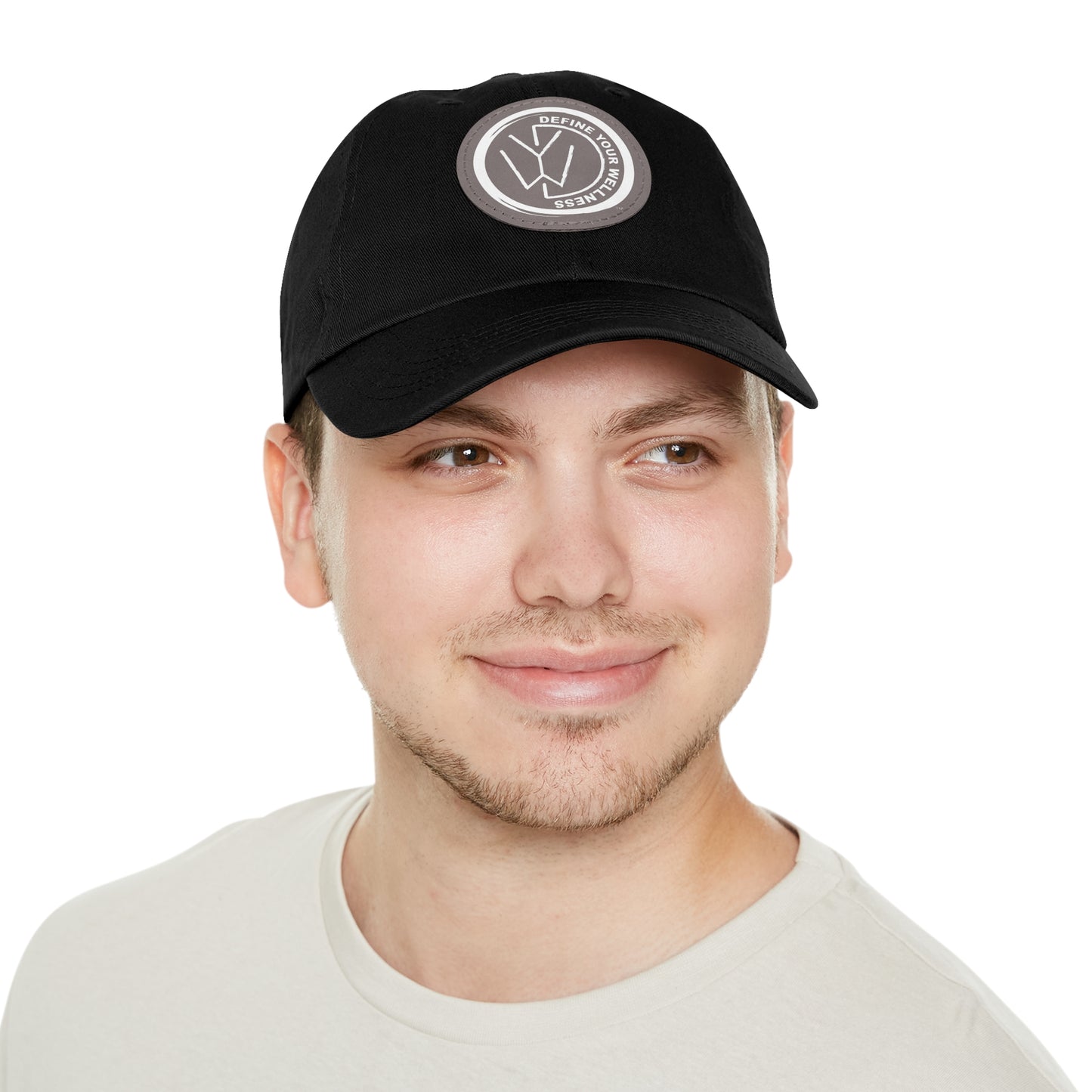 Define Your Wellness - Dad Hat with Leather Patch (Round) - 18 color combinations