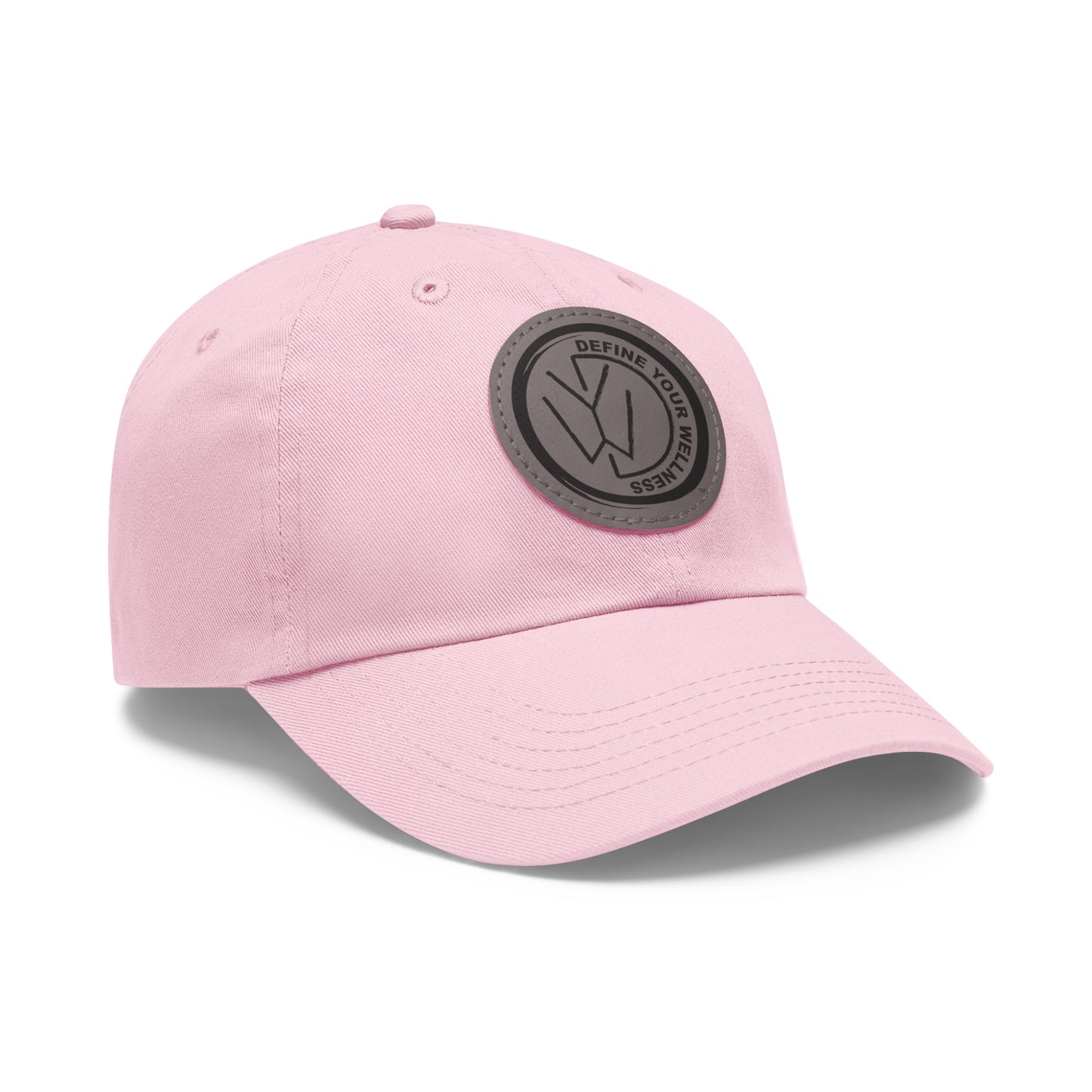 Define Your Wellness - Dad Hat with Leather Patch (Round) - 9 color combinations