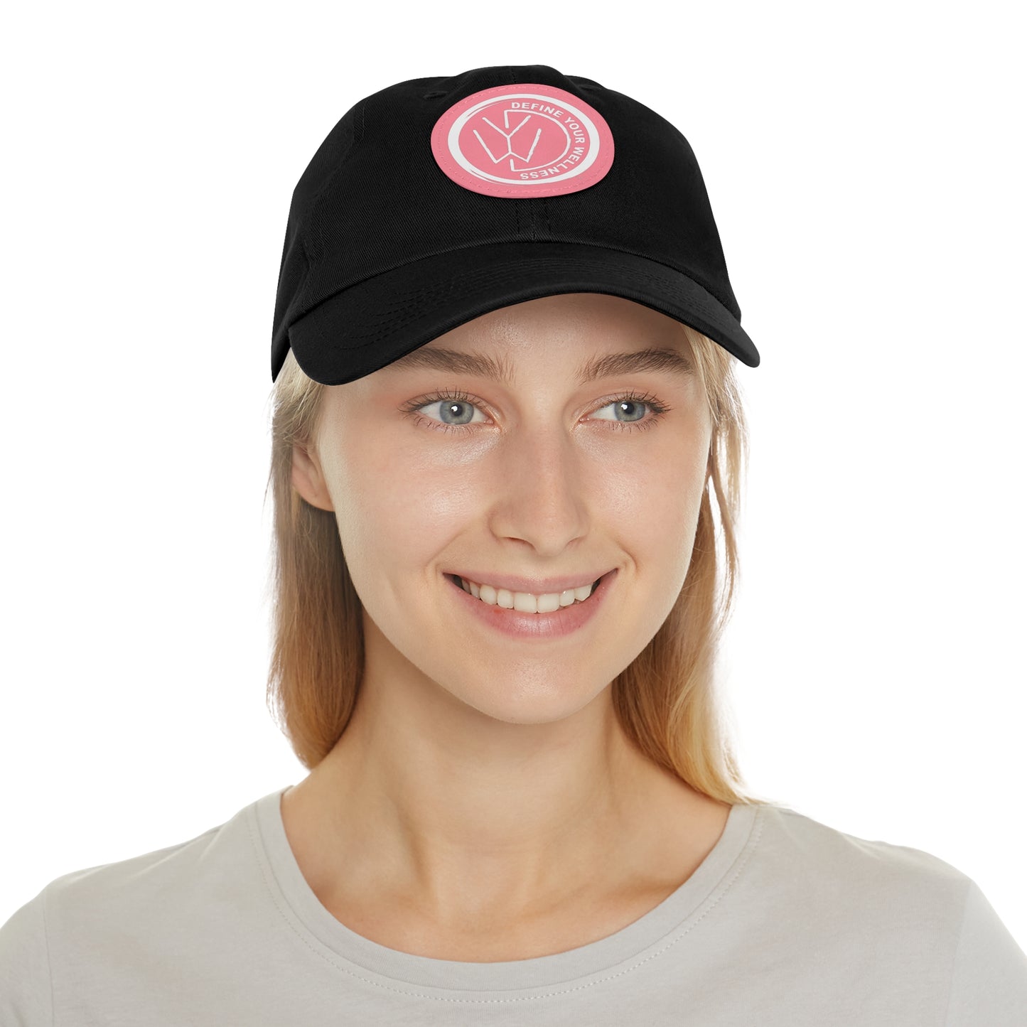 Define Your Wellness - Dad Hat with Leather Patch (Round) - 18 color combinations