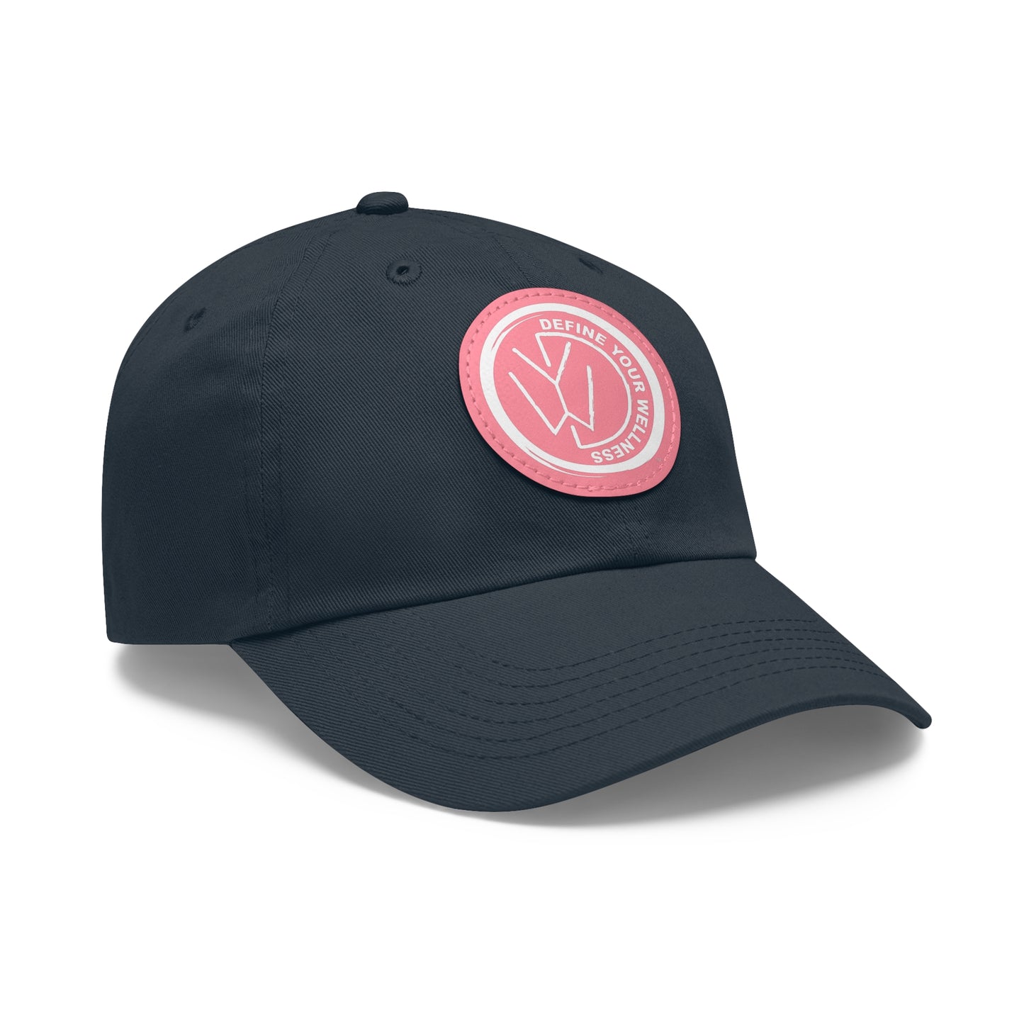 Define Your Wellness - Dad Hat with Leather Patch (Round) - 18 color combinations