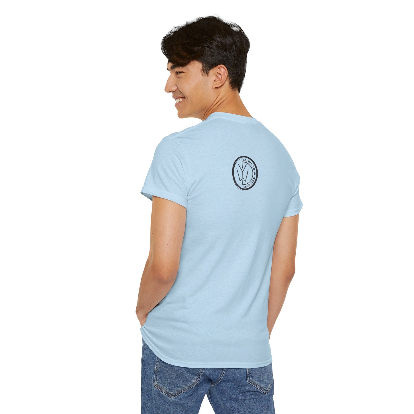 For the Love of Music - Define Your Wellness - Unisex Heavy Cotton Tee - 7 colors - front and back