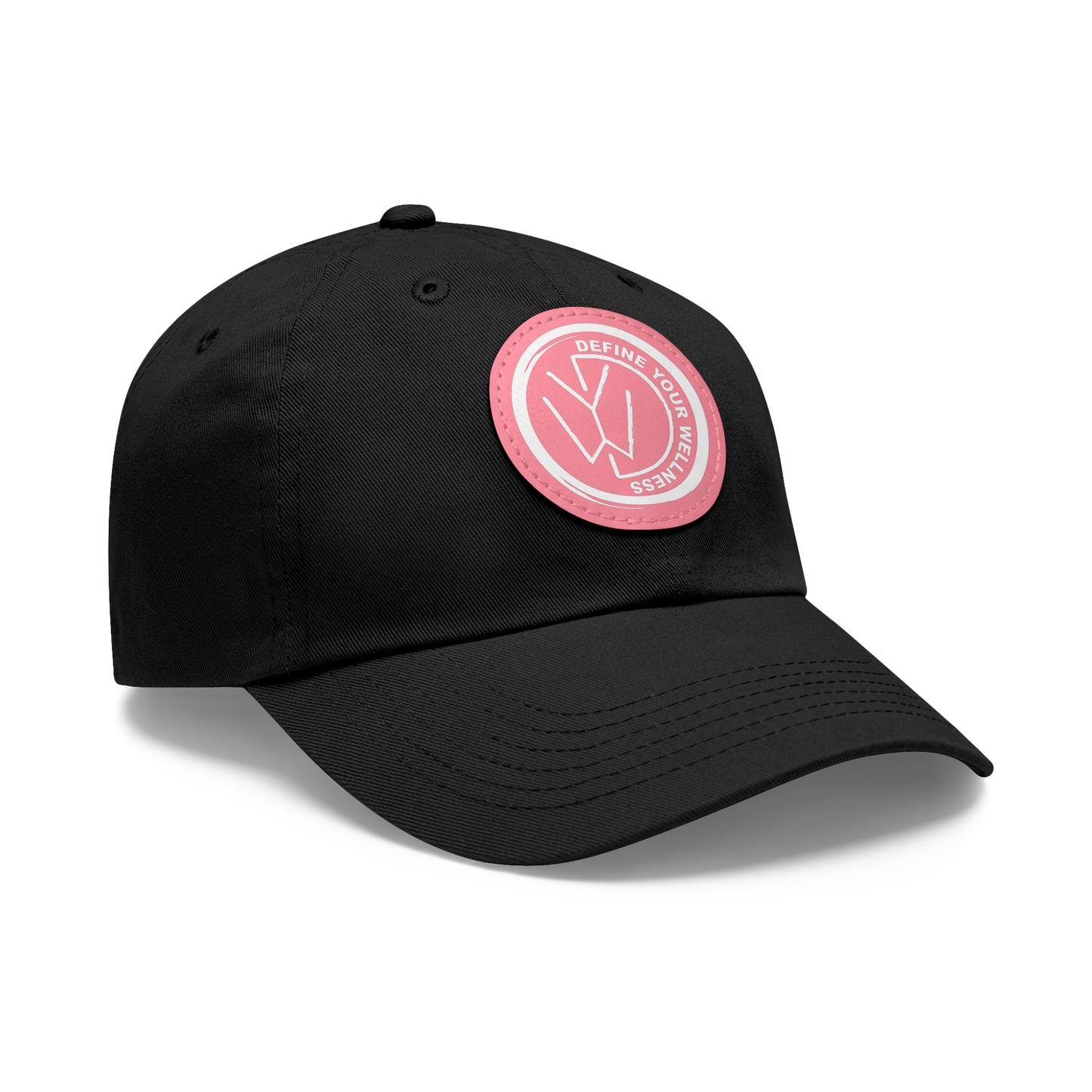 Define Your Wellness - Dad Hat with Leather Patch (Round) - 18 color combinations