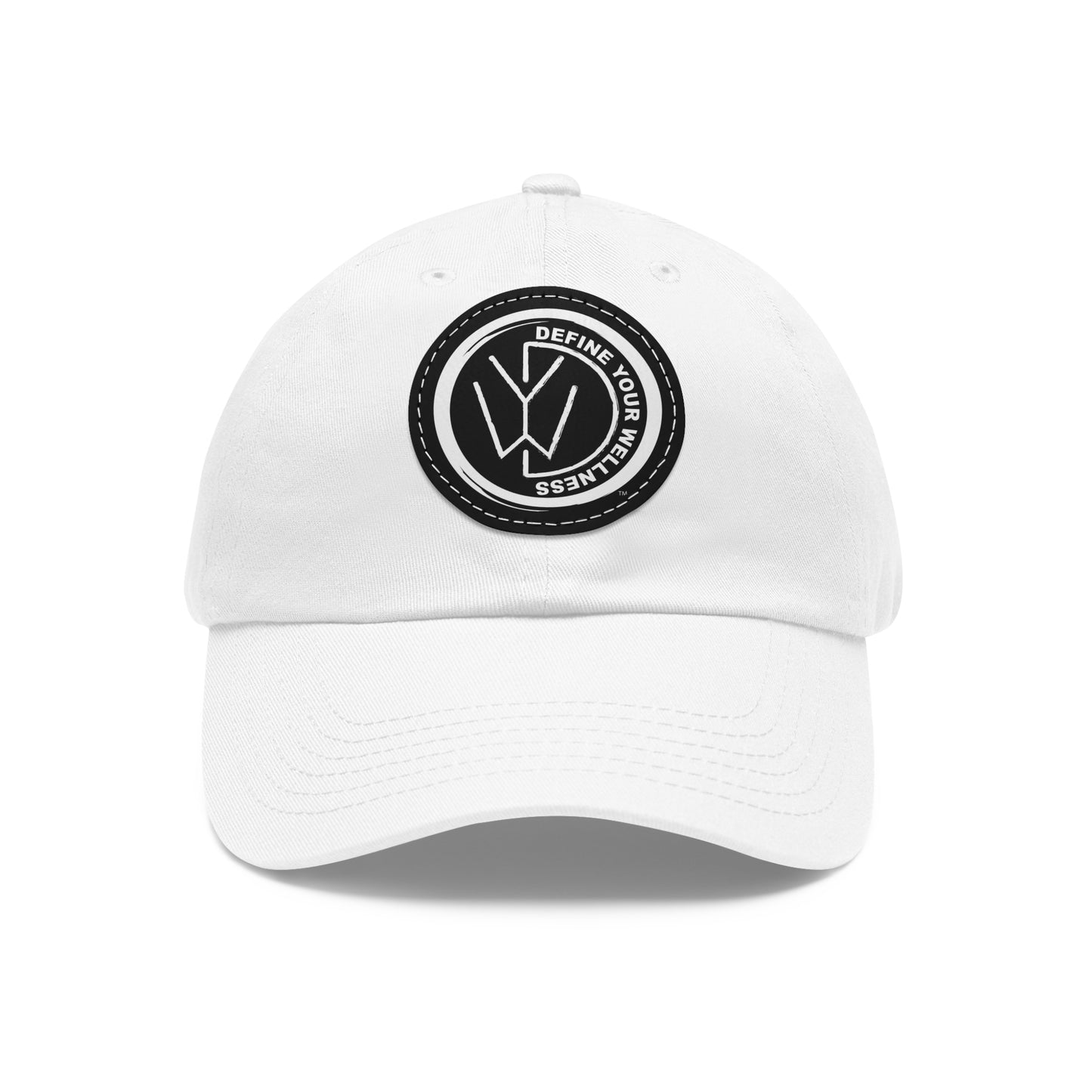 Define Your Wellness - Dad Hat with Leather Patch (Round) - 18 color combinations