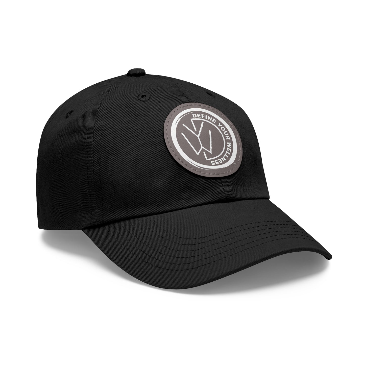 Define Your Wellness - Dad Hat with Leather Patch (Round) - 18 color combinations