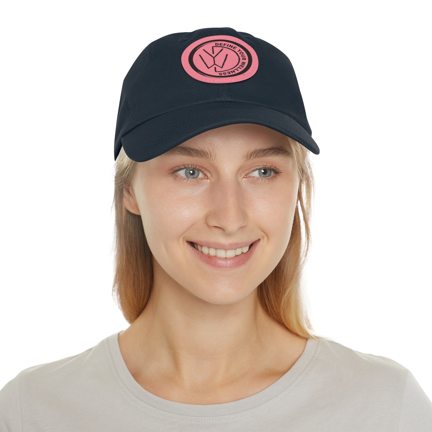 Define Your Wellness - Dad Hat with Leather Patch (Round) - 9 color combinations