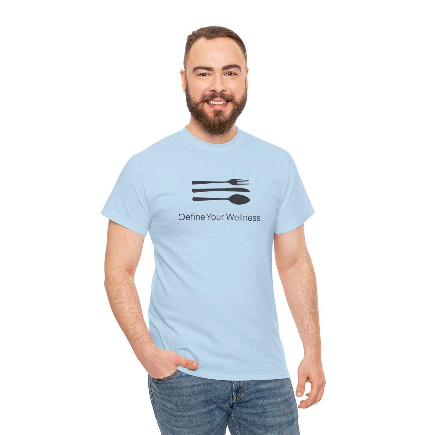 The Love of Cuisine - Define Your Wellness - Unisex Heavy Cotton Tee - 7 colors - front and back