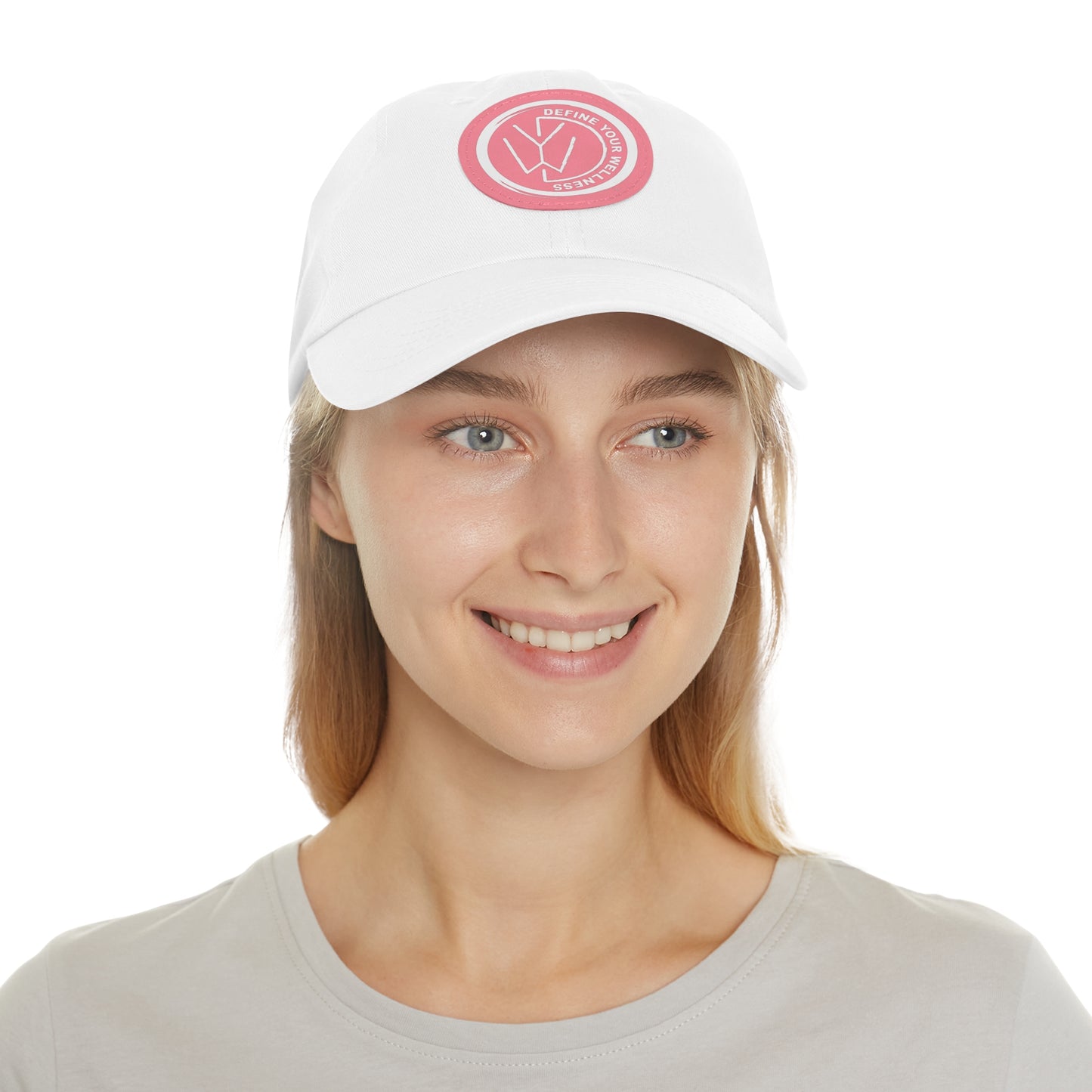 Define Your Wellness - Dad Hat with Leather Patch (Round) - 18 color combinations