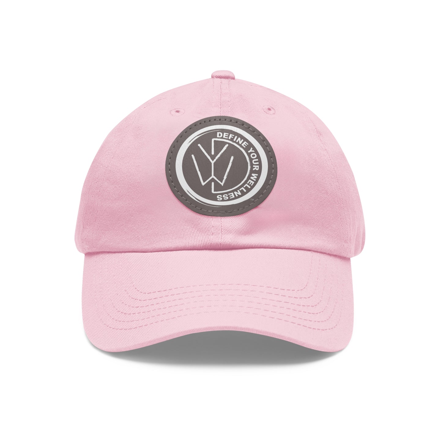 Define Your Wellness - Dad Hat with Leather Patch (Round) - 18 color combinations