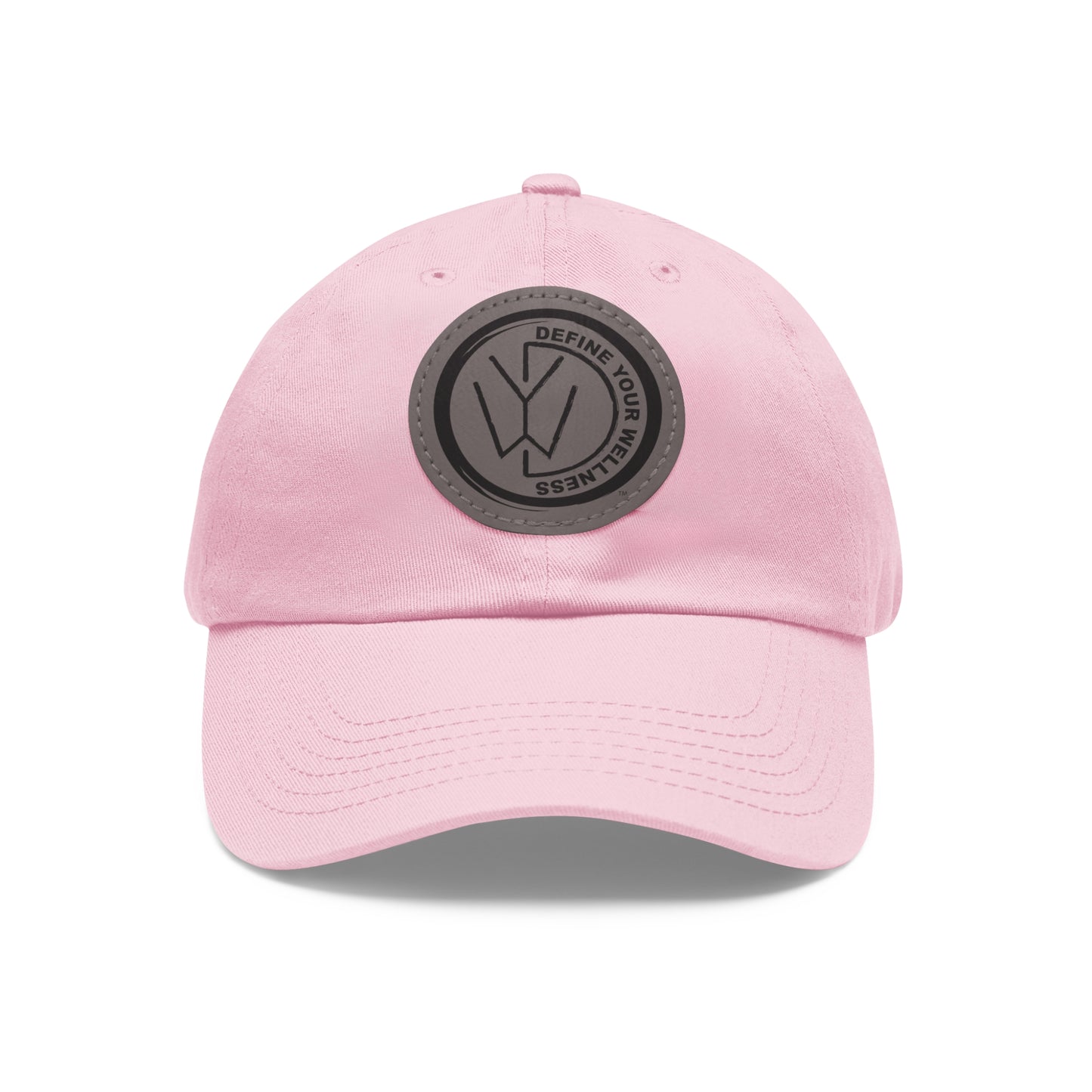 Define Your Wellness - Dad Hat with Leather Patch (Round) - 9 color combinations