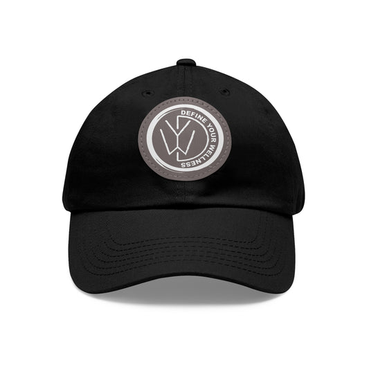 Dad Hat with Leather Patch (Round) - 18 color combinations