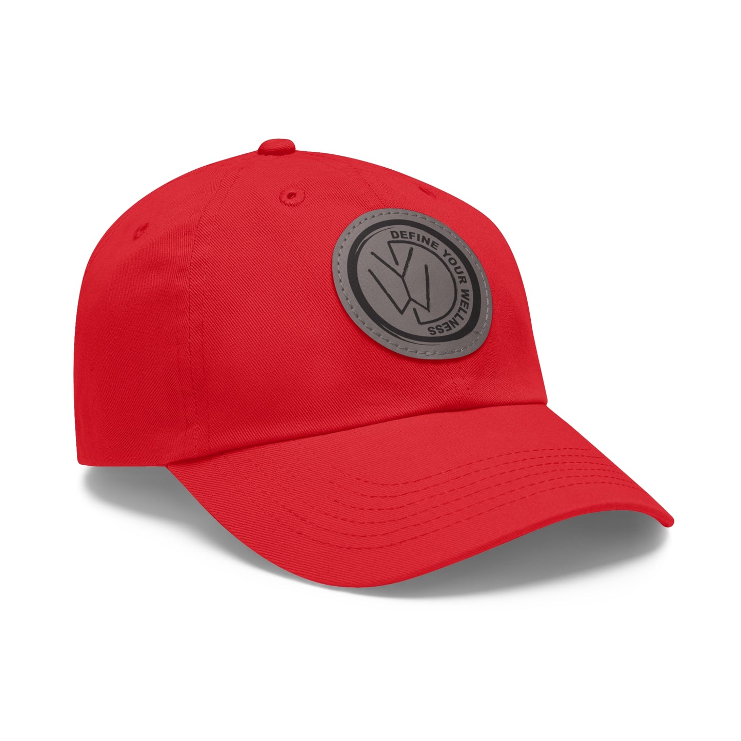 Dad Hat with Leather Patch (Round) - 9 color combinations