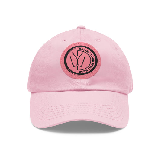 Dad Hat with Leather Patch (Round) - 9 color combinations