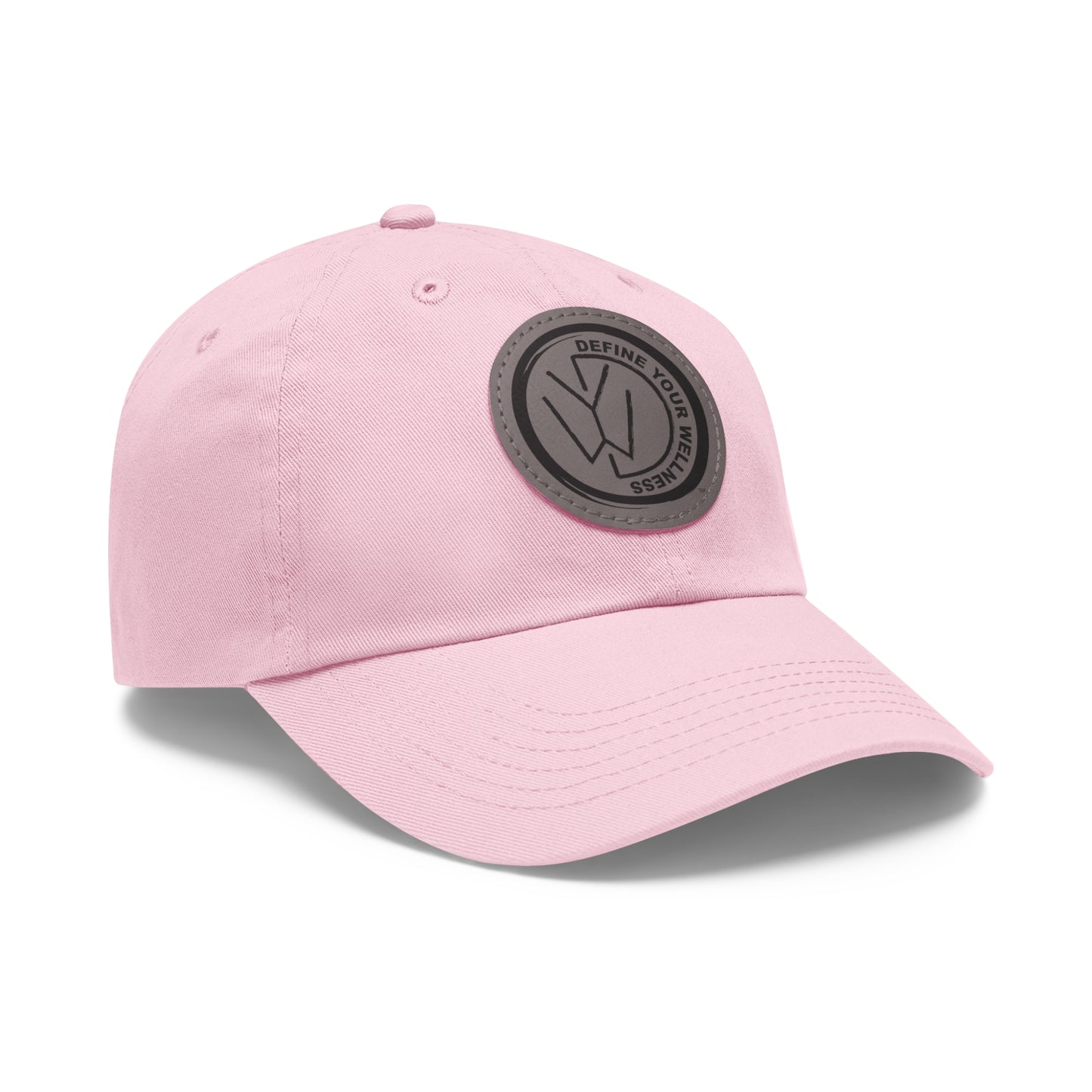 Dad Hat with Leather Patch (Round) - 9 color combinations