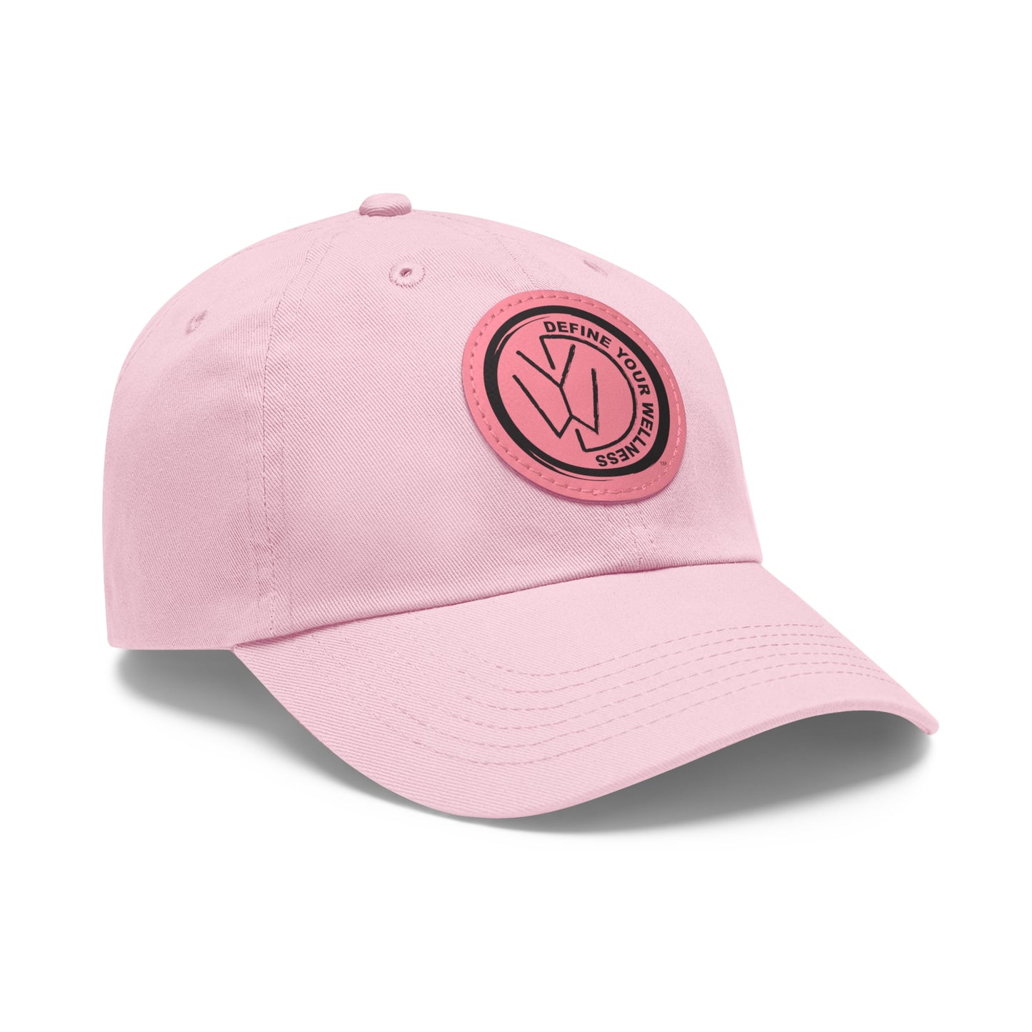 Dad Hat with Leather Patch (Round) - 9 color combinations