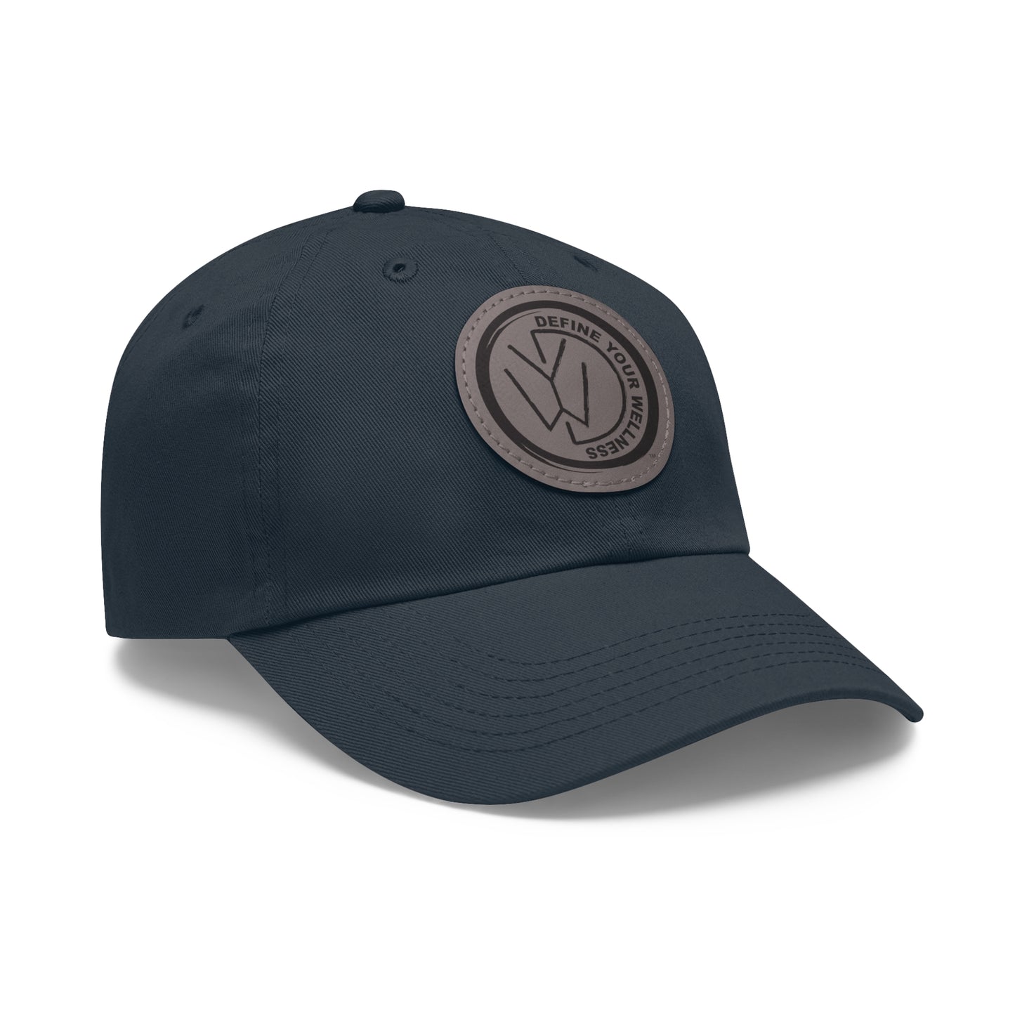 Dad Hat with Leather Patch (Round) - 9 color combinations