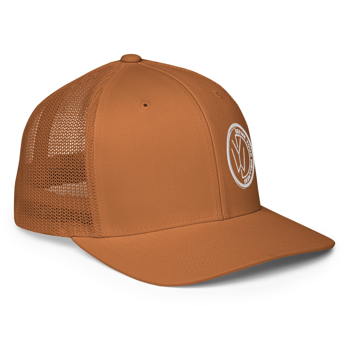 Closed-fitted trucker cap - 7-color variations - embroidered